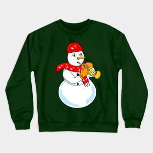 Trumpet Snowman Crewneck Sweatshirt